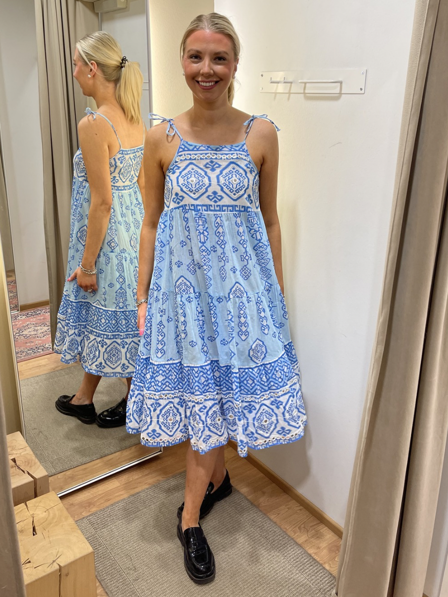 Orientique x Escape, Carla Blue Dress Tie 40142