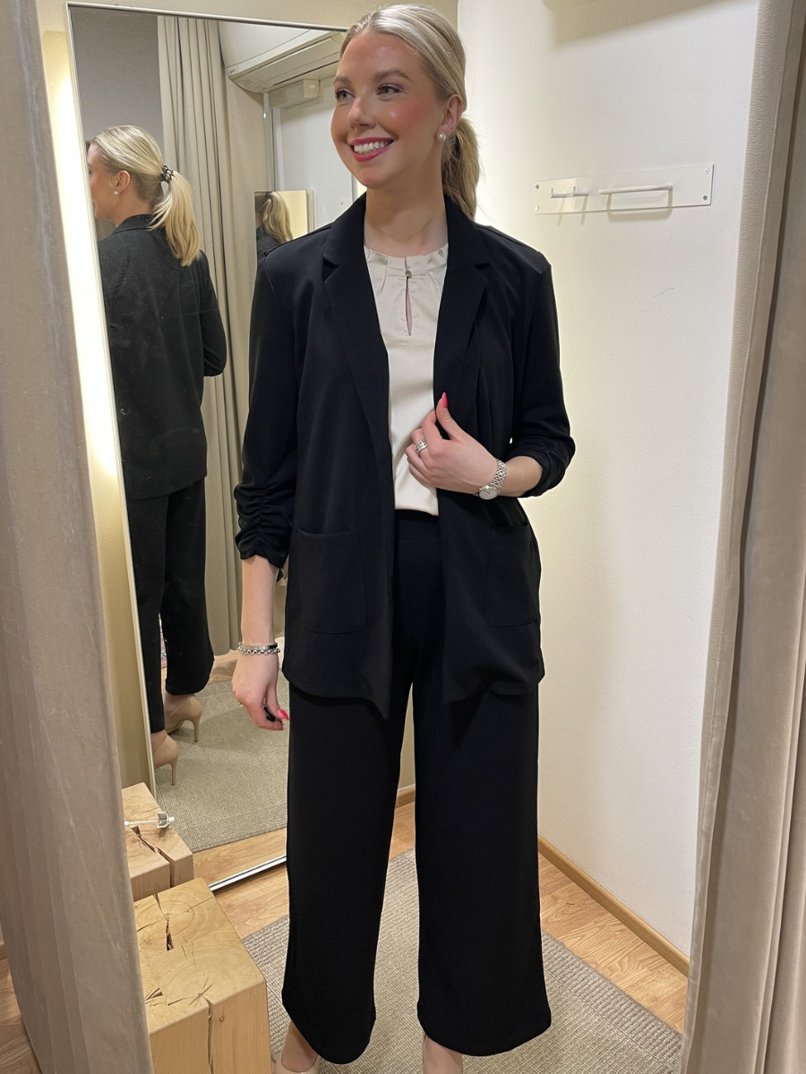 KA Phoebe 3/4 blazer, musta, tummansininen ja beige